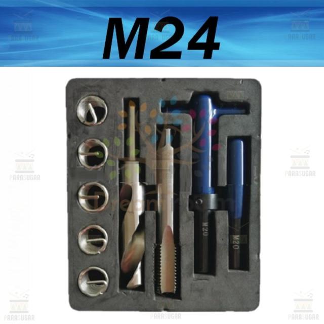 高品質【M24×1.5 】ブルー/青手軽に簡単 つぶれたネジ穴補修 ネジ山修正キット リペア 安心の製造メーカー品ですの通販は