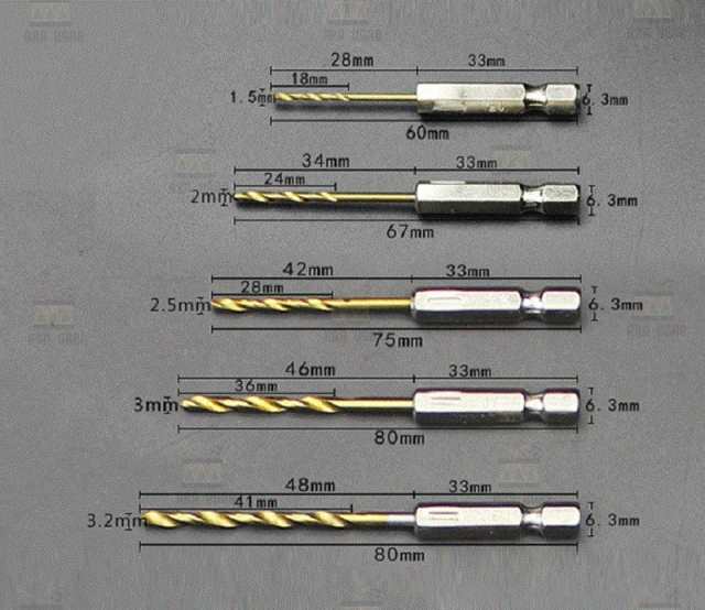 13本セット☆特殊チタン製 六角軸鉄工用ドリル刃 1.5〜6.5mm ハイス鋼 工具ドリルビット キリ 電気ドリル インパクトドライバー  電動の通販はau PAY マーケット - PARASUGAR | au PAY マーケット－通販サイト