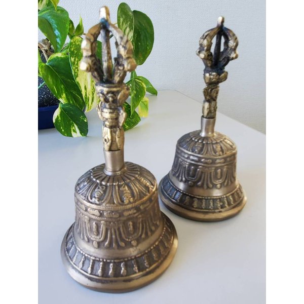 2個セット 金剛鈴 ヒーリング ガンターベル ハンドベル 手振り鈴 インテリア 瞑想 セラピー パワーストーン 魔除け 厄除け ヨガの通販は