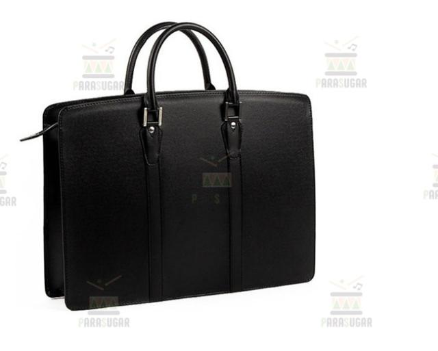 新品 メンズ 高級PUレザー ビジネスバッグ【584】ブラック ブリーフケース ショルダー スクエア 横型 大人気 上質 質感◎ 未使用の通販は 5,005円