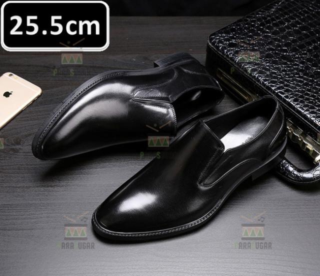 メンズ ビジネス レザー シューズ 本革 ブラック サイズ 25.5cm 革靴  靴 カジュアル 屈曲性 通勤 軽量 新品 【apa-165】の通販は 19,800円