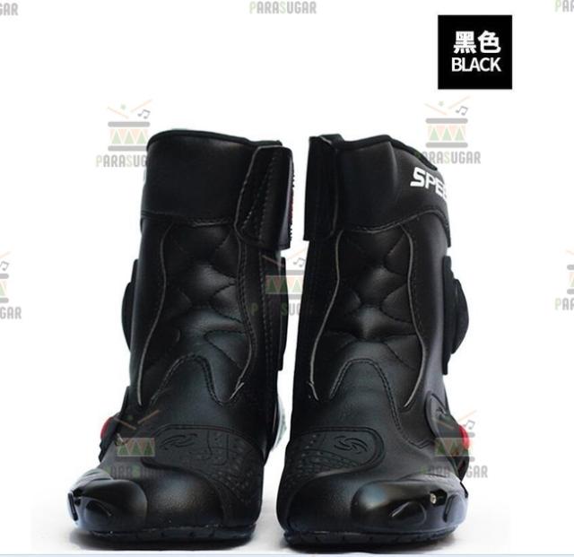 レーシングブーツ 118  ブラック 27.5cm バイクブーツ 防水 ライディングシューズ ロング ライダーブーツ バイク ライダー