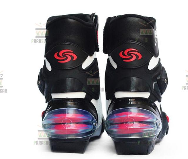 レーシングブーツ 118  ホワイト 26.0cm バイクブーツ 防水 ライディングシューズ ロング ライダーブーツ バイク ライダー