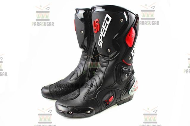 レーシングブーツ 119  ブラック 26.0cm バイクブーツ 防水 ライディングシューズ ロング ライダーブーツ バイク ライダー