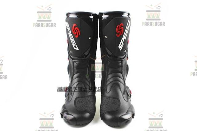 レーシングブーツ 119  ブラック 27.0cm バイクブーツ 防水 ライディングシューズ ロング ライダーブーツ バイク ライダー
