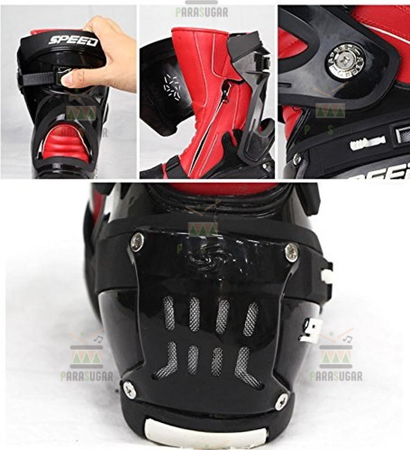 レーシングブーツ 120  ブラック 27.5cm バイクブーツ 防水 ライディングシューズ ロング ライダーブーツ バイク ライダー