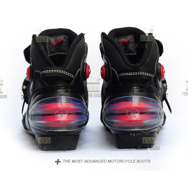 レーシングブーツ 121  ブラック 25.5cm バイクブーツ 防水 ライディングシューズ ロング ライダーブーツ バイク ライダー