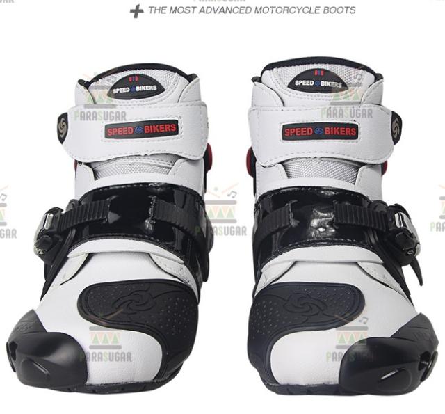 レーシングブーツ 121  ホワイト 25.0cm バイクブーツ 防水 ライディングシューズ ロング ライダーブーツ バイク ライダー