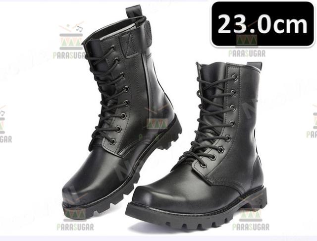 ミリタリーブーツ メンズ ブラック 23.0cm 105 ライディングブーツ ライダースブーツ 防寒  バイク用品 オートバイ ショート 大人用 高品質の通販は 8,035円
