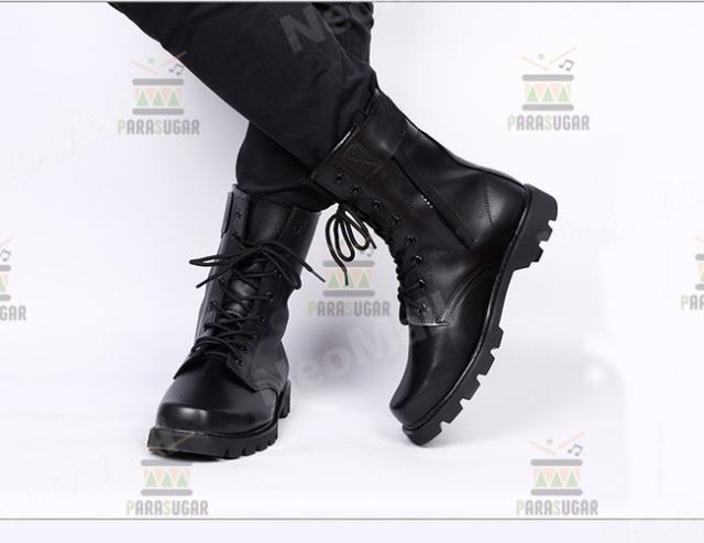 ミリタリーブーツ メンズ ブラック 26.0cm 105 ライディングブーツ ライダースブーツ 防寒  バイク用品 オートバイ ショート 大人用 高品質