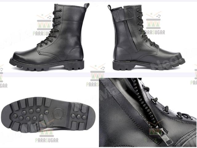 ミリタリーブーツ メンズ ブラック 26.5cm 105 ライディングブーツ ライダースブーツ 防寒  バイク用品 オートバイ ショート 大人用 高品質