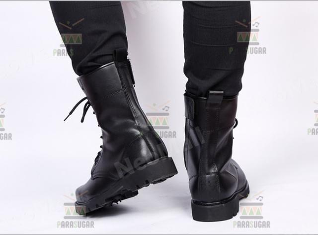 ミリタリーブーツ メンズ ブラック 26.5cm 105 ライディングブーツ ライダースブーツ 防寒  バイク用品 オートバイ ショート 大人用 高品質