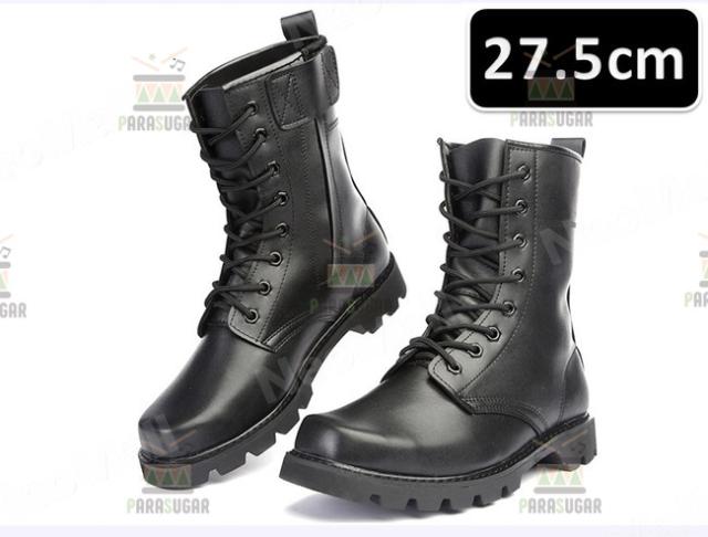 ミリタリーブーツ メンズ ブラック 27.5cm 105 ライディングブーツ ライダースブーツ 防寒  バイク用品 オートバイ ショート 大人用 高品質