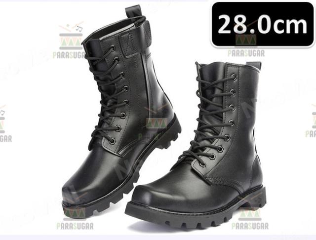 ミリタリーブーツ メンズ ブラック 28.0cm 105 ライディングブーツ ライダースブーツ 防寒  バイク用品 オートバイ ショート 大人用 高品質