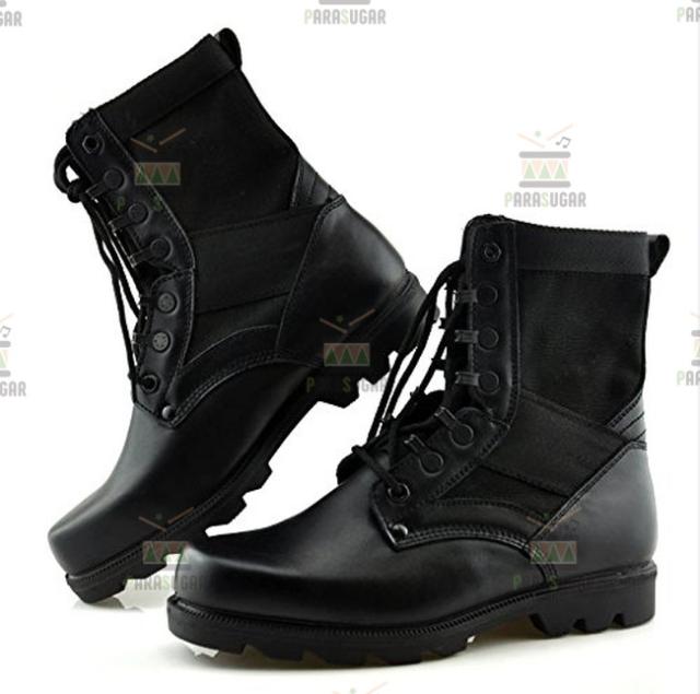 ミリタリーブーツ メンズ ブラック 24.5cm 110 ライディングブーツ ライダースブーツ 防寒  バイク用品 オートバイ ショート 大人用 高品質