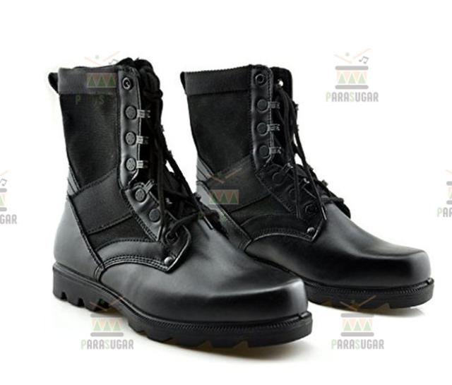 ミリタリーブーツ メンズ ブラック 25.5cm 110 ライディングブーツ ライダースブーツ 防寒  バイク用品 オートバイ ショート 大人用 高品質