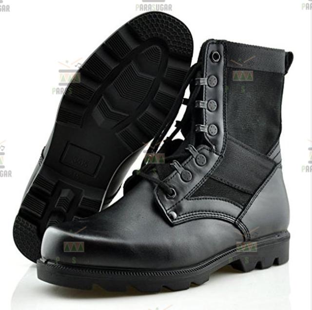 ミリタリーブーツ メンズ ブラック 27.0cm 110 ライディングブーツ ライダースブーツ 防寒  バイク用品 オートバイ ショート 大人用 高品質