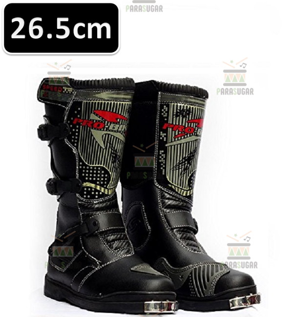 レーシングブーツ 116  ブラック 26.5cm バイクブーツ 防水 ライディングシューズ ロング ライダーブーツ バイク ライダー