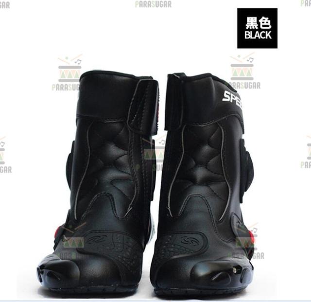 レーシングブーツ 118  ブラック 25.0cm バイクブーツ 防水 ライディングシューズ ロング ライダーブーツ バイク ライダー