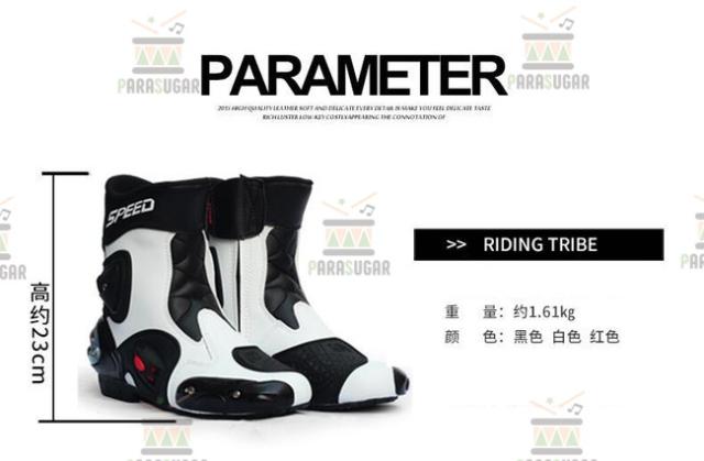 レーシングブーツ 118  ブラック 25.0cm バイクブーツ 防水 ライディングシューズ ロング ライダーブーツ バイク ライダー