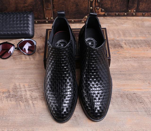 メンズ ビジネス シューズ 本革 ブラック サイズ 26.0cm 革靴  靴 カジュアル 屈曲性 通勤 軽量 新品 ショートブーツ【apa-169】