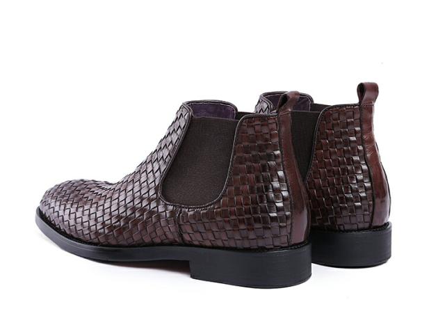 メンズ ビジネス シューズ 本革 ブラウン サイズ 24.5cm 革靴  靴 カジュアル 屈曲性 通勤 軽量 新品 ショートブーツ【apa-169】