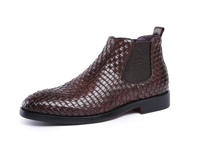 メンズ ビジネス シューズ 本革 ブラウン サイズ 26.0cm 革靴  靴 カジュアル 屈曲性 通勤 軽量 新品 ショートブーツ【apa-169】