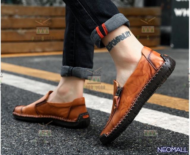 人気商品 ☆ メンズ ビジネス レザー シューズ ブラウン サイズ 25.0cm 革靴  靴 カジュアル 屈曲性 通勤 軽量  【622】