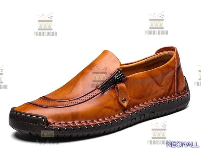 人気商品 ☆ メンズ ビジネス レザー シューズ ブラウン サイズ 27.5cm 革靴  靴 カジュアル 屈曲性 通勤 軽量  【622】