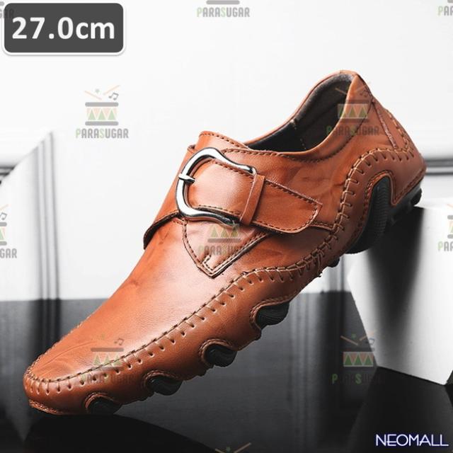 人気商品 ☆ メンズ ビジネス 牛皮  シューズ ライトブラウン サイズ 27.0cm 革靴  靴 カジュアル 屈曲性 通勤 軽量  【626】の通販は 7,392円