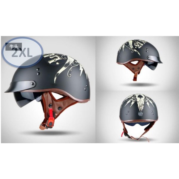 【インテリア用】   ハーフヘルメット アメリカン 　【204-H】 2XLサイズ  半キャップ 半ヘルの通販は