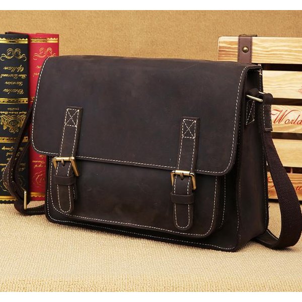 送料コミコミ☆ メンズ 本革 ビジネスバック ブラウン 牛革 ブリーフケース 書類カバン 鞄  オフィス 通勤【n216】