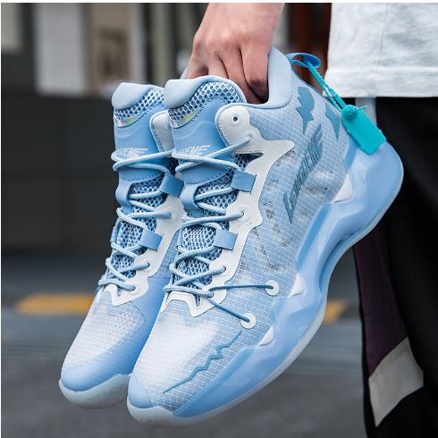 メンズ スニーカー ブルー 23.0cm〜27.5cm 靴 シューズ 防滑 バスケットシューズ 通勤 通学 旅行 【245】