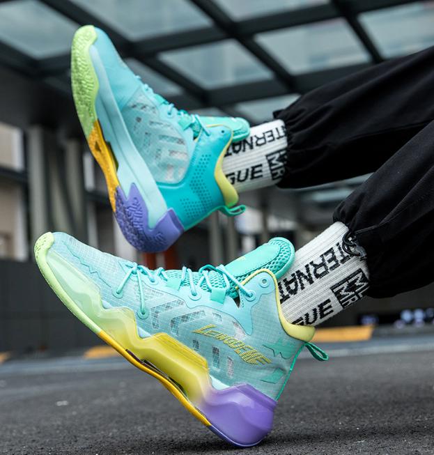 メンズ スニーカー パープル 23.0cm〜27.5cm 靴 シューズ 防滑 バスケットシューズ 通勤 通学 旅行 【245】