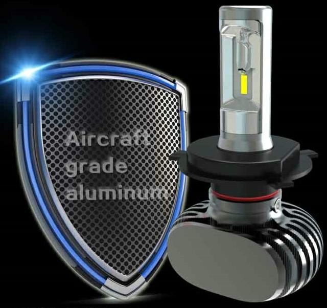 最新型 LEDヘッドライト/フォグランプ 左右2個セットH4 Hi-Lo/H8/H11/H16/HB3/HB4/H1/H3/H7/PSX26/HIR2(9012) 新基準車検対応6500k 8000LM HIDと同等発光量_2