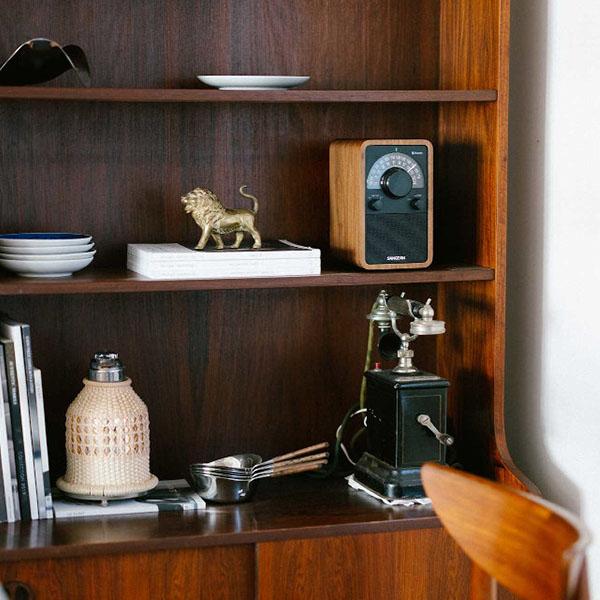 SANGEAN サンジーン WR-304 ウォールナットブラック FM/AM・Bluetooth対応 ウッドキャビネット製スピーカー ブルートゥーススピーカー ウォールナットブラック WR-304WALNUT-BLACK