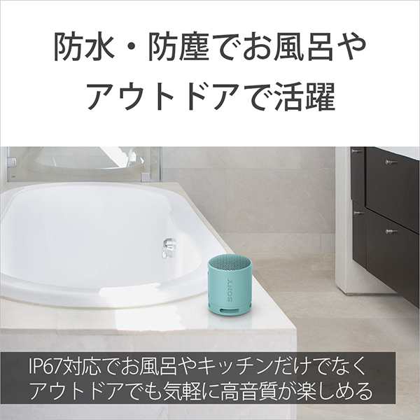 ワイヤレススピーカー) SONY ソニー SRS-XB100 HC ライトグレー Bluetooth ブルートゥース スマホ対応 小型 持ち運び 低音  (送料無料)の通販はau PAY マーケット - e☆イヤホン au PAY マーケット店 | au PAY マーケット－通販サイト