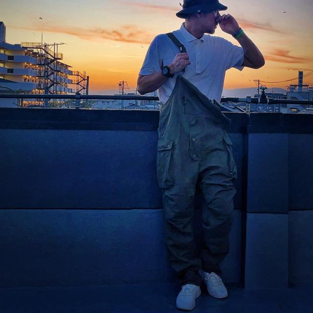 tsb 数量限定 ヴィンテージ風 サロペット メンズ ウォッシュ加工 色