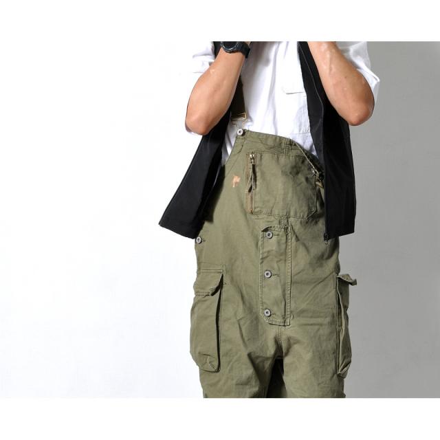 tsb 数量限定 ヴィンテージ風 サロペット メンズ ウォッシュ加工 色