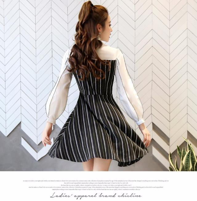 シャツワンピース 切り返し ストライプ 振り振袖 通学 通勤の通販はau Pay マーケット S Closet