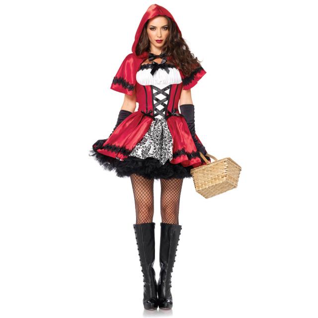 赤ずきん コスプレ 衣装 コスチューム マント エプロン ハロウィン ケープ RED RIDING HOODの通販は 12,220円