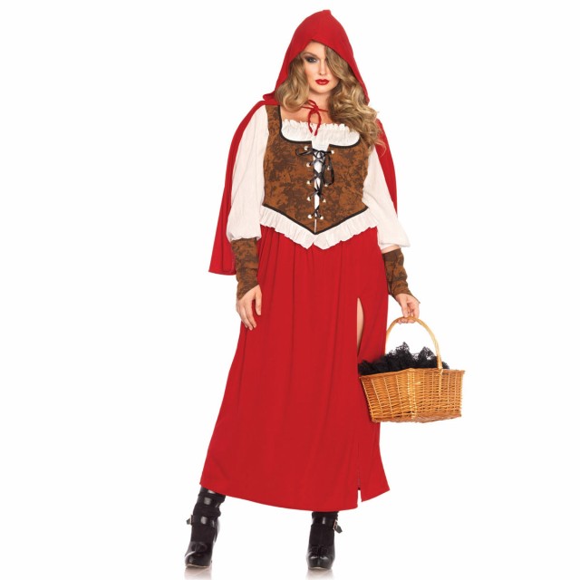 赤ずきん コスプレ 衣装 コスチューム マント エプロン 大きい サイズ ケープ ハロウィン RED RIDING HOODの通販は