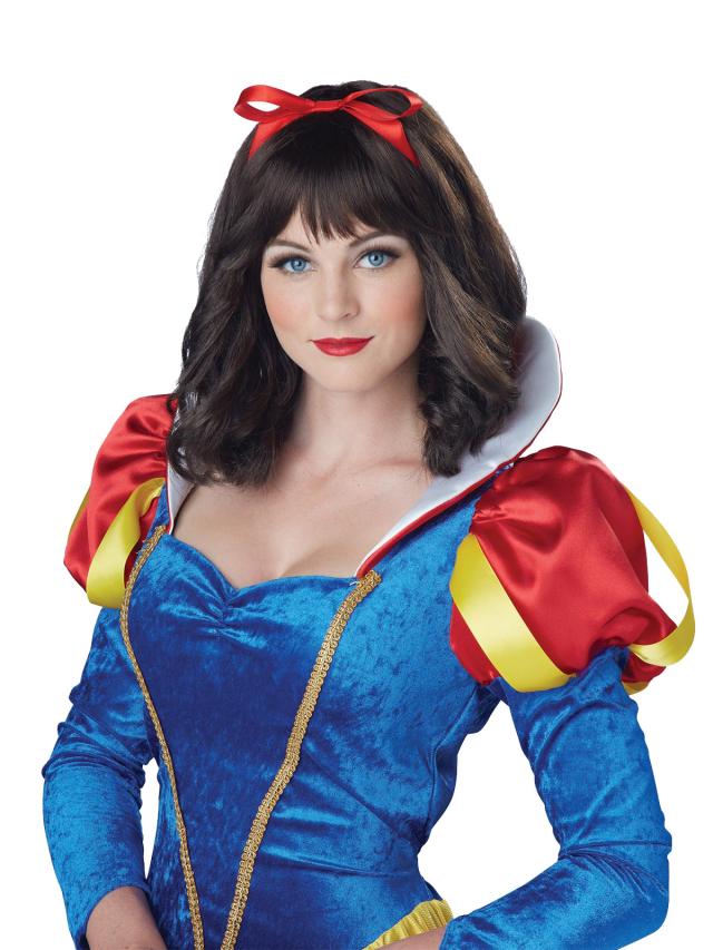 白雪姫 ウィッグ コスチューム コスプレ 大人 衣装 リボン 仮装