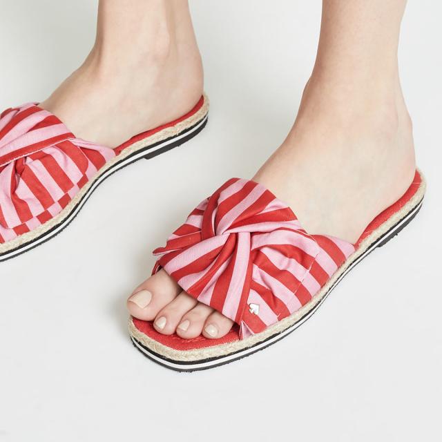 送料無料 ケイトスペード サンダル エスパドリーユ リボン レディース