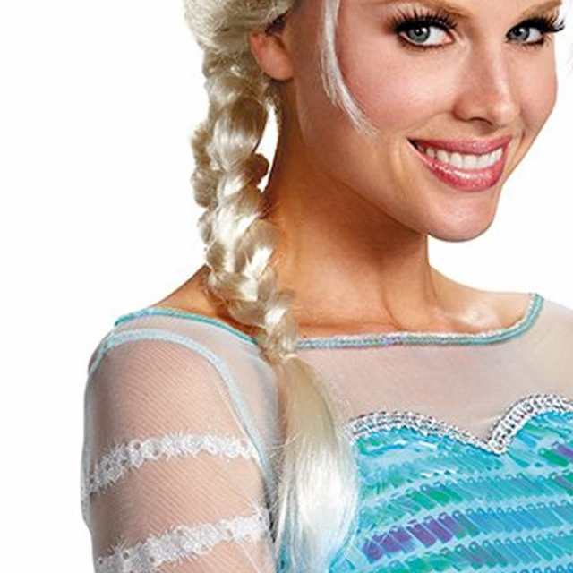 送料無料 アナと雪の女王 エルサ 大人用 ウィッグ 衣装 Disney 仮装