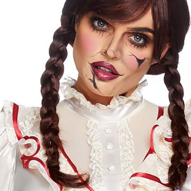 送料無料 アナベル 死霊博物館 死霊館の人形 大人用 ドレス コスプレ