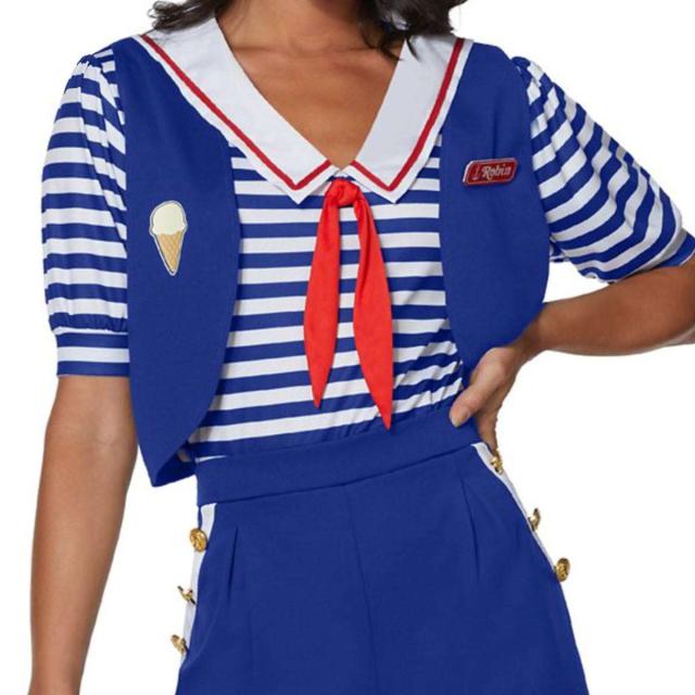 送料無料 ストレンジャーシングス ロビン スクープスアホイ コスプレ