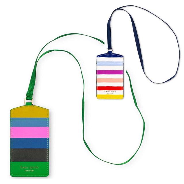 送料無料 ケイトスペード 社員証 ケース ストラップ ブランド IDホルダー 首掛け 可愛い カード Kate Spade New York