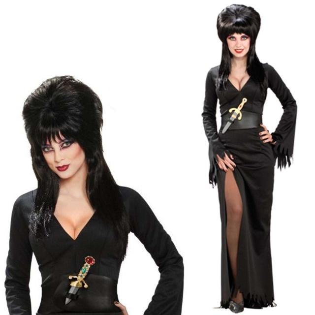 送料無料  エルヴァイラ B級ホラー セクシー コスプレ 衣装 仮装 コスチューム イベント の通販は 12,090円