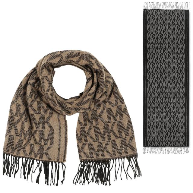 送料無料 マイケルコース マフラー レディース ブランド フリンジ おしゃれ ストール 厚手 プレゼント Michael Kors